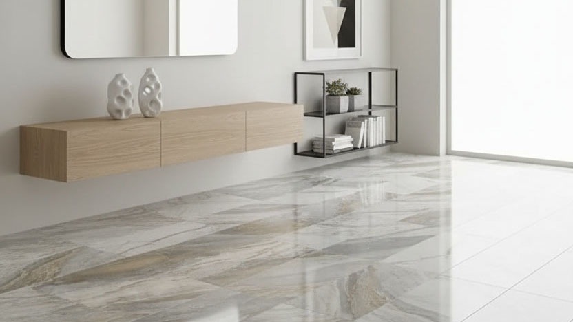 interior design with modern minimal marble stone design 